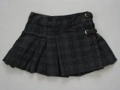 ボンポワン ボンポアン bonpoint アウトレット 子供服 女の子 8歳 約 120cm 130cm スカート チェック 紺 秋 冬 ★2 ボトムス 冬服 ガールズ 女児 キッズ 【中古】 ユーズド リサイクル こども