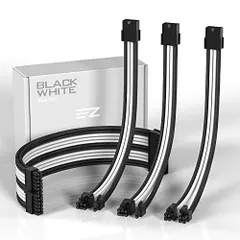 EZDIY-FAB 電源専用 PSUケーブル 延長スリーブモジュラーケーブル 、
