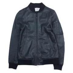 STUDIOUS ステュディオス ブルゾン 104352002 羊革 レザー ブルゾン MA-1 ジャケット ブラック系 0【中古】のサムネイル