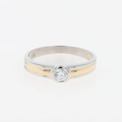 メレダイヤ デザインリング プラチナ 指輪 ピンキーリング リング 3号  