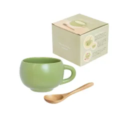 ☆ LGR ☆ maru スープマグセット スープカップ スプーン付き スープマグ スープボウル 取っ手 スープ カップ 持ち手 スープマグカップ スプーン 木製 おしゃれ オシャレ 小さめ 可愛い かわいい インスタントスープ 箱入り ギフト 贈り物