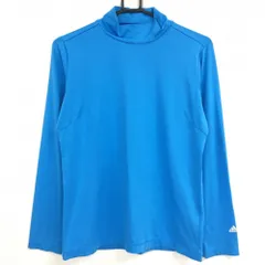 ★特価★【超美品】アディダス ハイネックインナーシャツ ライトブルー 無地 レディース L/G ゴルフウェア adidas