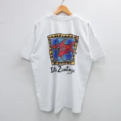 XL/古着 半袖 ビンテージ Tシャツ メンズ 90s サメ 大きいサイズ コットン クルーネック 白 ホワイト 25jul05 中古