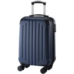 ☆人気商品☆スーツケース アイリスプラザ キャリーバッグ 軽量 Sサイズ 40L 拡張機能付 ダブルキャスター 1~3泊 旅行 ネイビー