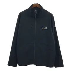 THE NORTH FACE ノースフェイス ソフトシェルジャケット アウトドア 企業ロゴ ブラック (メンズ 3XL) 中古 古着 Q4552