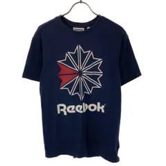 リーボッククラシック ロゴプリント 半袖 Tシャツ S ネイビー Reebok CLASSIC メンズ