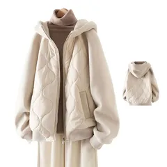 送料無料 コート アウター レディース ジャケット キルティング 切替 中綿 オーバー ゆったり フード付き 冬 長袖 厚手  MoZE180