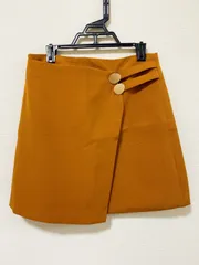 新品 M レディース ミニスカート Aライン シンプル ライトブラウン