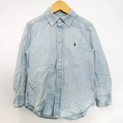 ラルフローレン 長袖シャツ トップス  ボタンダウン キッズ 男の子用 4/4Tサイズ 水色 RALPH LAUREN 【中古】