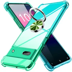 【在庫セール】ケース 軽量 tpu ケース 耐衝撃 スマホケース グラデーション色 透明 薄型 米軍MIL規格取得 おしゃれ クリア 黄変防止防塵一体型 人気 リング付き 車載ホルダー グーグル 5G ピクセル 6A 6a 5g pixel 携帯カバー グラデ