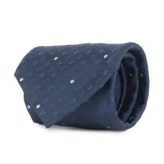 LOUIS VUITTON ルイヴィトン ネクタイ / モノグラム シルク ネクタイ / ネイビー 紺 / イタリア製 / フォーマル ビジネス ファッション アイテム 小物 雑貨【メンズ】【中古】