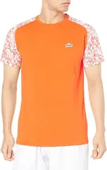 【新品】prince（プリンス）吸汗速乾 UPF50+ 半袖 Tシャツ メンズ テニス バドミントン ゲームシャツ オレンジ MF2023-028