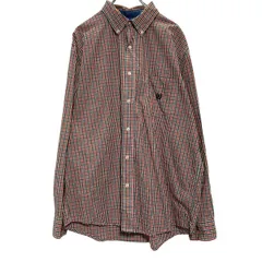 CHAPS 長袖 チェックシャツ XL レッド グリーン マルチカラー チャップス イージーケア ビッグサイズ 古着卸 アメリカ仕入 a701-7382のサムネイル