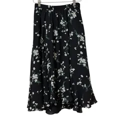 RE192 Apuweiser-riche 花柄フレアスカート ブラック系 レディース 2サイズ