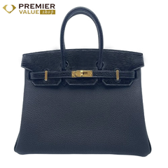 エルメス バーキン タッチ 25 ノワール トゴ/リザード ゴールド金具 B刻印