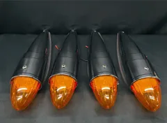 バイザーなし　4個　アンバー　ロケットマーカー　LEDバレットマーカー　こだま　２４V　レトロ　デコトラ　アート　トラックショップASC