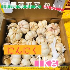 【訳ありにんにく】無農薬 ニンニク1kg 収納ネットプレゼント♡