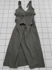 ◇ Θ  JUNOAH サロペットドレス カーキ系 Mサイズ レディース E  【1508250039942】