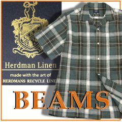 【新品】 BEAMS HEART × HERDMAN LINEN ／ ビームスハート × ハードマンズ　半袖シャツ Herdmans リネン オープンカラーシャツ ハードマンリネン ｜ 春夏