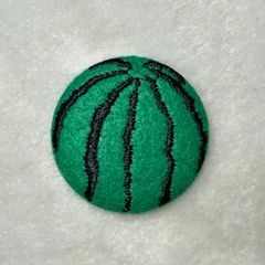 ★刺繍缶バッジ★　スイカ