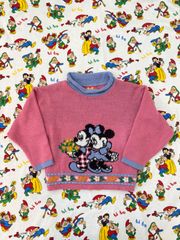 【Size100】vintage ミッキー ミニー ニット セーター US古着 アメリカ 輸入 ヴィンテージ ディズニー