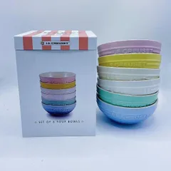 新品未使用 ル・クルーゼ 15cmセラミックお椀 6色 6個 セット 食器 新品未
