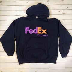 FedEx Exppess スウェットパーカー フーディー ネイビー Lサイズ GILDAN