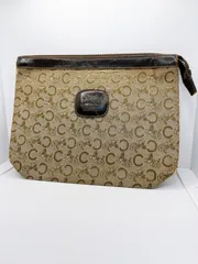 CELINE/セリーヌ　ポーチ　小物入れ　マカダム　ブラウン　オールド　ヴィンテージ