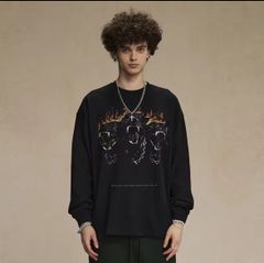 felim グラフィックプリント黒スウェット felim グラフィックプリント黒スウェット - メルカリ