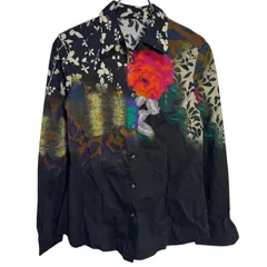 Z1518Etro エトロ シャツ カットソー ペイズリー柄 イタリア 総柄 長袖 ブラック カジュアル メンズ 44