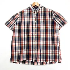 RALPH LAUREN ☆ GREGGOR 爽やか◎ 半袖 チェック ボタンダウン シャツ レッド ネイビー ベージュ L アメカジ 古着 ラルフローレン■AK241