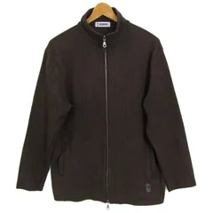 ユーピーレノマ ブルゾン ジャケット アウター リブ ジップアップ メンズ Lサイズ ブラウン U.P renoma 【中古】
