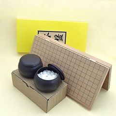 囲碁盤セット オリジナル根付つき 新桂７号折碁盤セット（19路碁盤・P碁笥碁石）翔