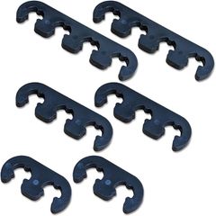 Morisho プラグコード セパレーター ワイヤーセパレーター 7mm - 8mm プラグコードホルダー ホースセパレーター まとめる クリップ クランプ(ブラック)のサムネイル