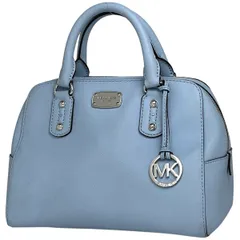 【在庫一掃】 マイケルコース Michael Kors ロゴ ハンドバッグ 2WAY ショルダーバッグ ハンドバッグ レザー ライトブルー 35S7SD2S1L レディース 【中古】