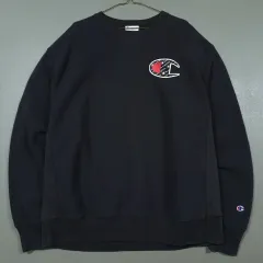 実寸 3XL ） Champion(チャンピオン) リバースウィーブ オール・オーバー ビッグロゴ パーカー スウェットシャツ 黒