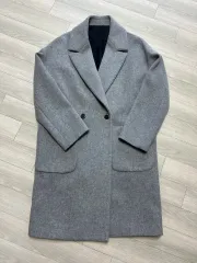 ✨美品✨MSGM ✨ロングチェスターコート✨ウール✨グレー✨マキシ丈 ベルト付きダブルチェスターコート【ウール混】【ロング丈】 (ACC4130