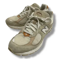 new balance ニューバランス M2002RSC スニーカー シューズ 靴 スエード メッシュ ベージュ ホワイト 白 サイズ25cm メンズ ゴーゴー古着久喜倉庫店 56 No.752
