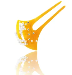 KZ023-c 簪 かんざし 黄色 結婚式 和装 髪飾り 卒業式 成人式 着物