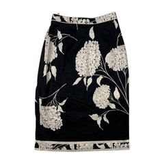 LEONARD レオナール 花柄 タイト スカート サイズ 67 /ブラック/レディース