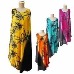 op72  ワンピース　チュニックワンピース　夏　ムームー　リゾート サマードレス　ビビットカラー　レディース　涼しい　おしゃれ　おうち時間　格安　お買い得品