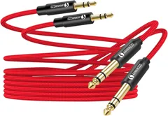 【新品未開封】3.5mmミニプラグ to 6.35mm標準プラグ, オス-オス オーディオ変換ケーブル 3m 2 Pack ステレオケーブル対応 スマホ パソコン DVD ホームシアター等 ANNNWZZD #idai1