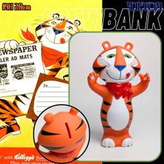 再入荷！【トニーザタイガー（Tony the Tiger）】 ソフビバンク / 貯金箱 / Kellogg's / ケロッグ 〚アメリカン雑貨 アメトイ〛