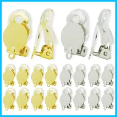 パーツ クリップ式 10mm丸皿 カン付き ゴールド シルバー 2色 イヤリング