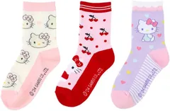サンリオ SANRIO キッズソックス3足セット 靴下 16-18cm ハローキティ キティちゃん hello kitty ピンク 子供 455245