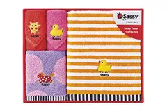 Large_ピンク Sassy(サッシー) サッシー・ギフトタオルセット L ピンク 4枚入り GFSA7326 4枚