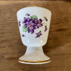 フランスアンティーク　すみれ　絵柄　マザグランカップ　ショコラ　コーヒー　磁器【520】