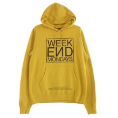 UNDERCOVER アンダーカバー 19SS UCW9807 WEEKEND MONDAYS フロントロゴプリント プルオーバーパーカー フーディ イエロー系 4【新古品】【未使用】【中古】