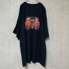 Hanes 半袖Tシャツ BEEFY-T ブラック プリント 無限 MUGEN  CIVIC TYPE R【メンズ2XL】