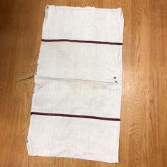 アンティーク グレインサック レッドライン ワインレッド 麻袋 穀物袋